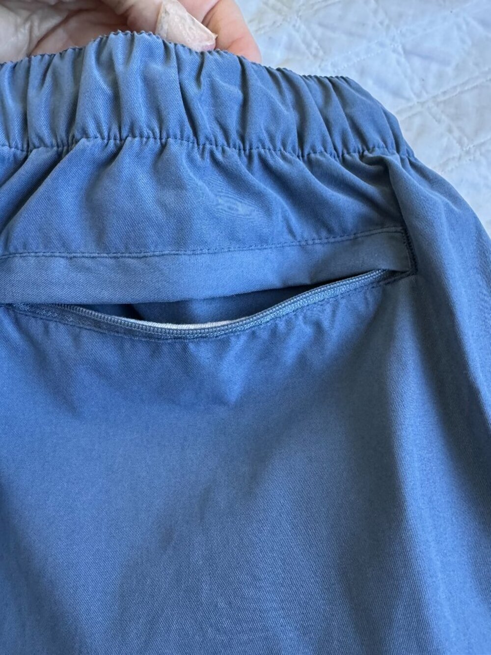 NEW Vintage Weatherproof Performance Men's Nylon Blend Joggers Blue Zip Fly L - Picture 6 of 11